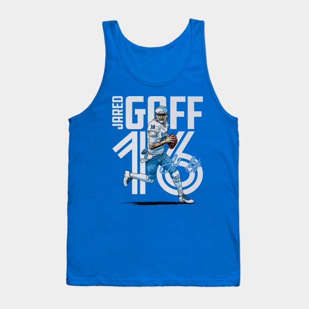 Jared Goff Detroit Inline Tank Top by MASTER_SHAOLIN